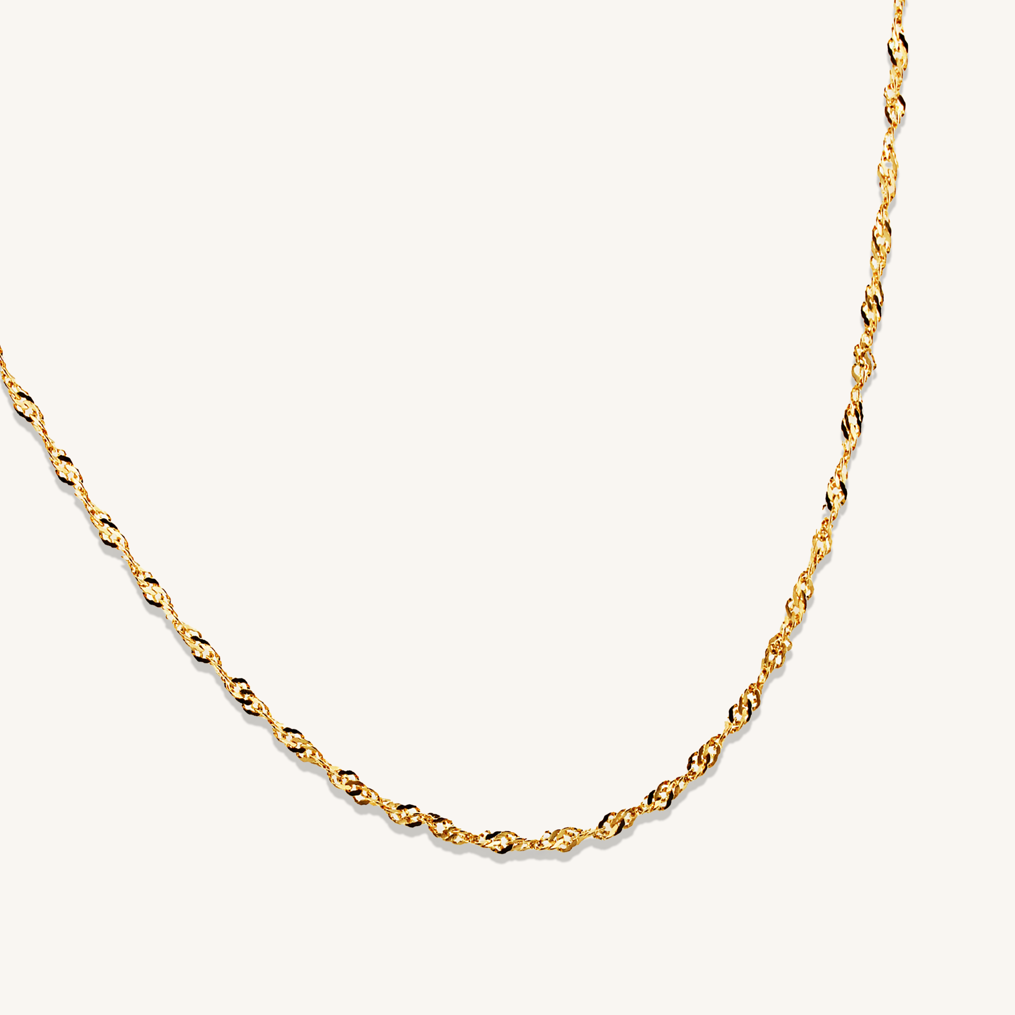 14k gold filled dainty twist singapore necklace