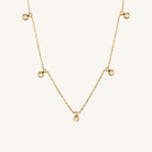 dainty bridal gold diamond necklace